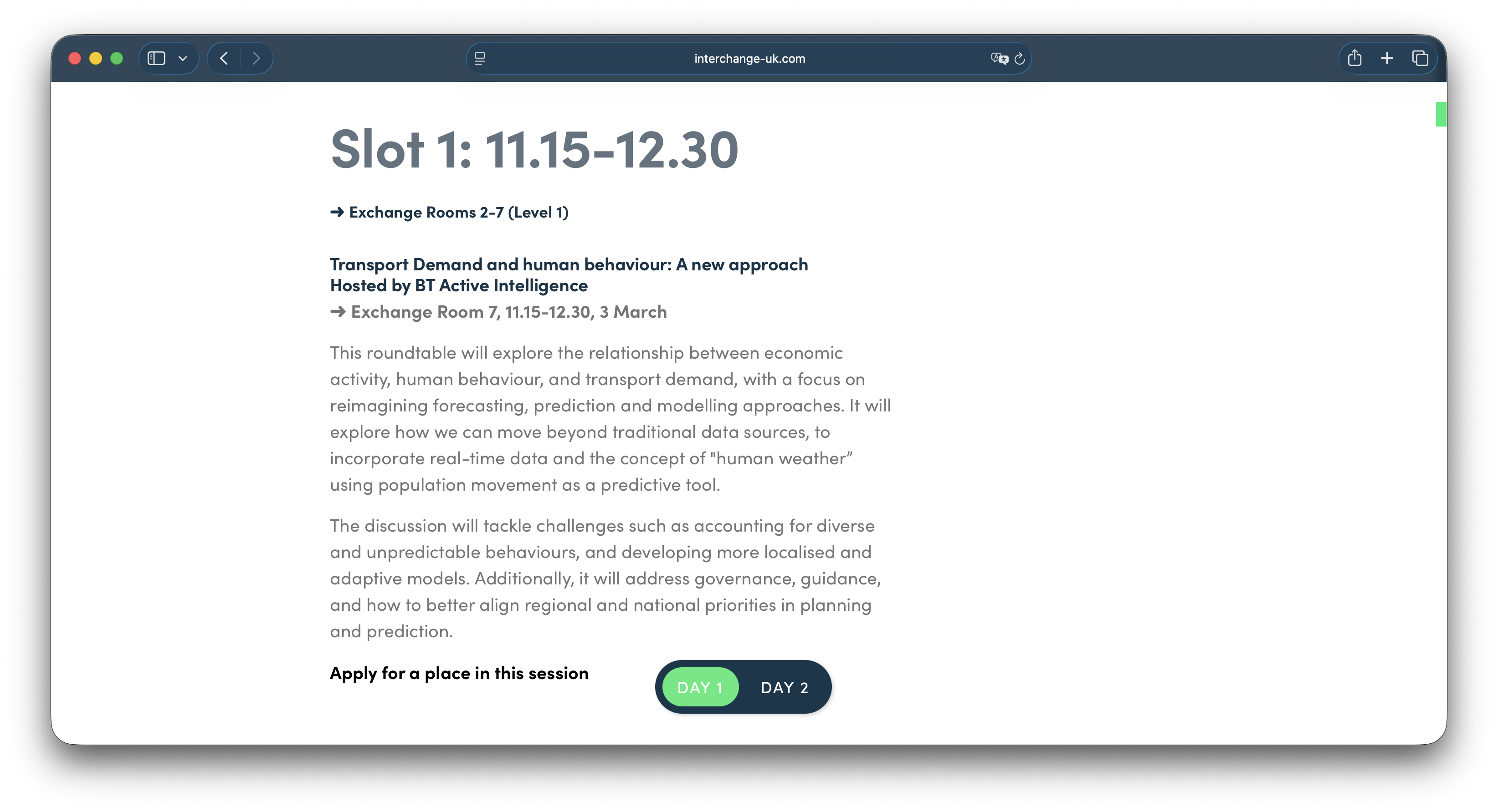 Talk image: Transport Demand and human behaviour: A new approach